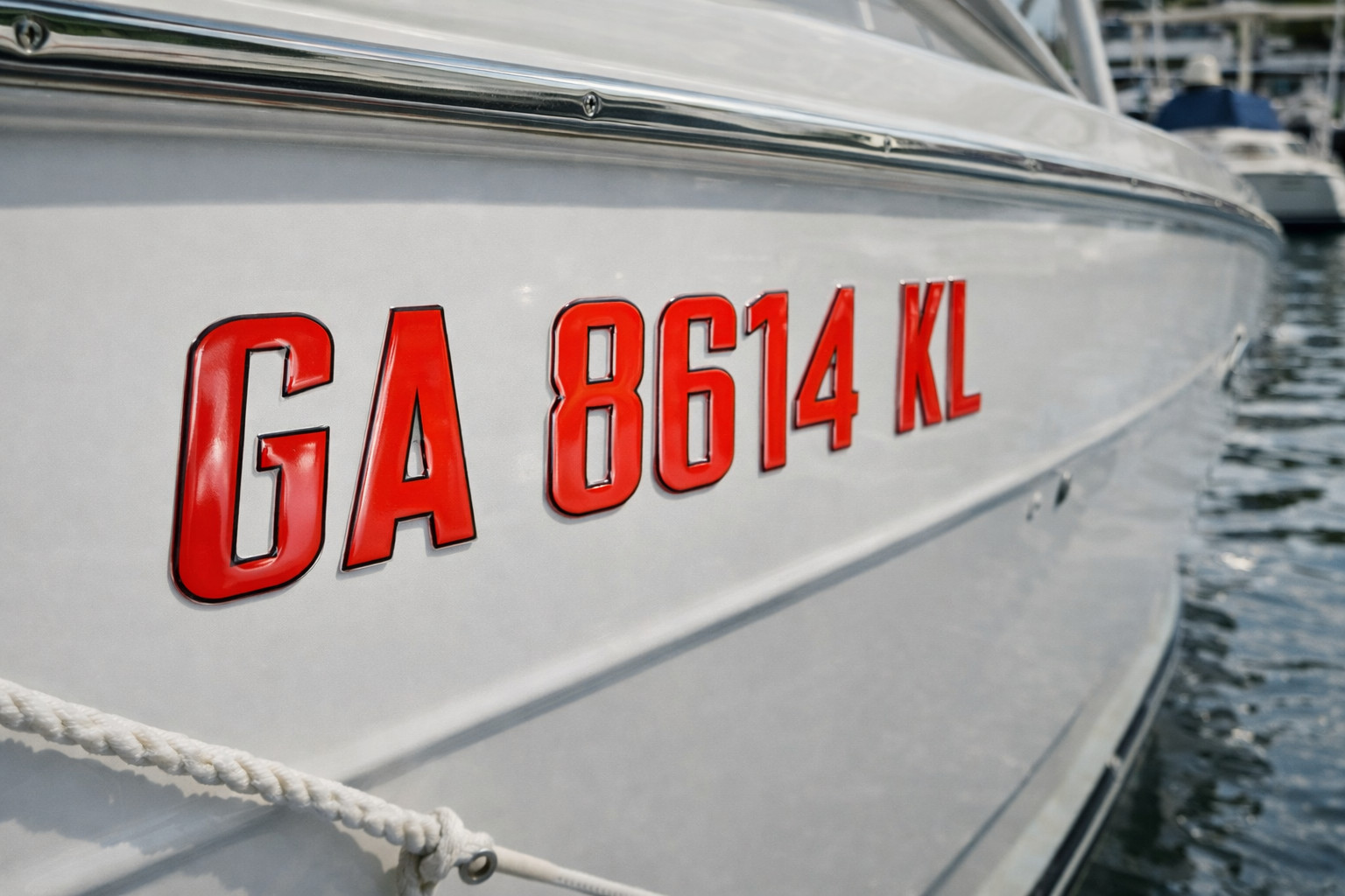 Boat and Jet Ski Lettering Marine Grade Raised Registration Numbers Raised Domed