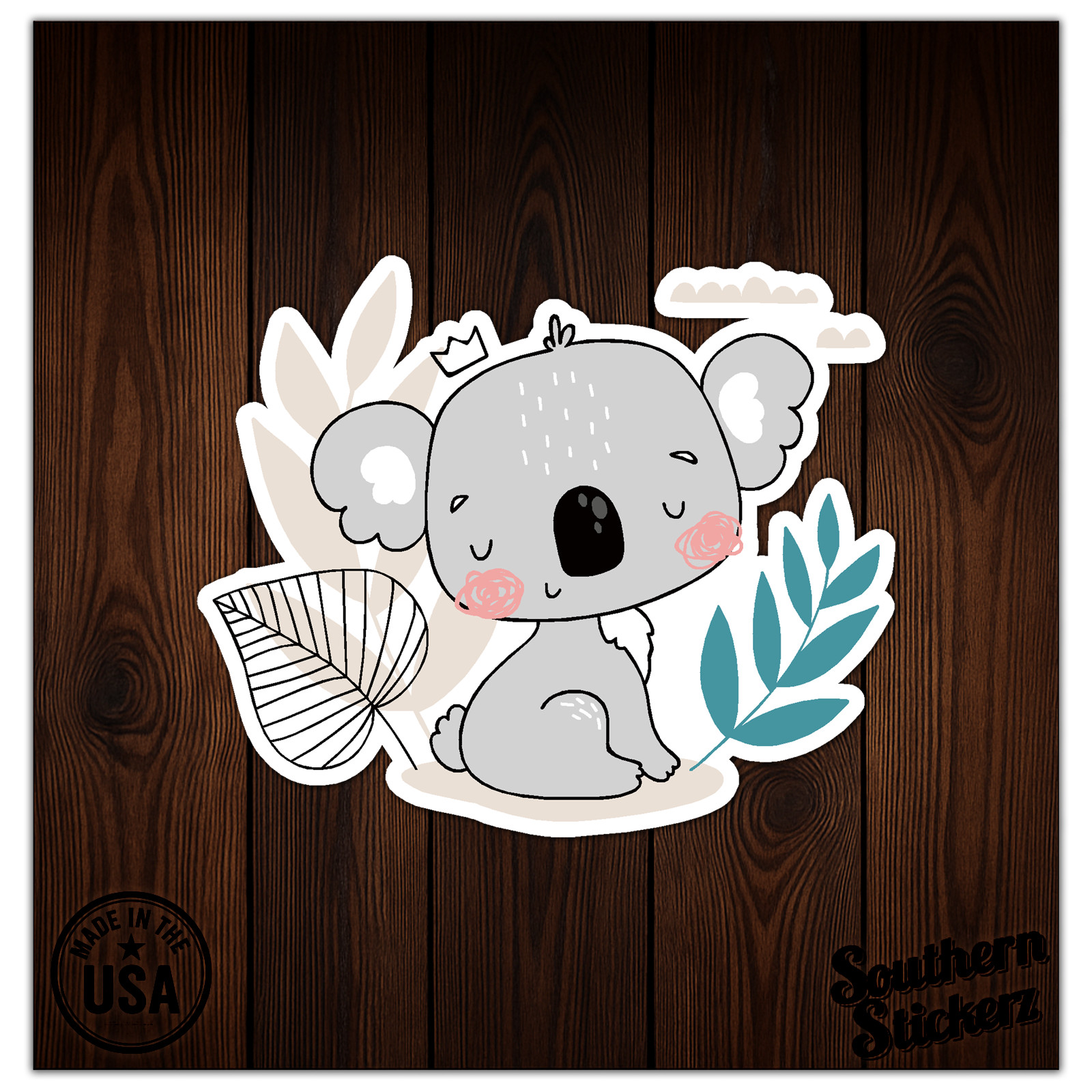 Cartoon Koala – Vinyl Decal Sticker – Car Window Laptop – ebn8672