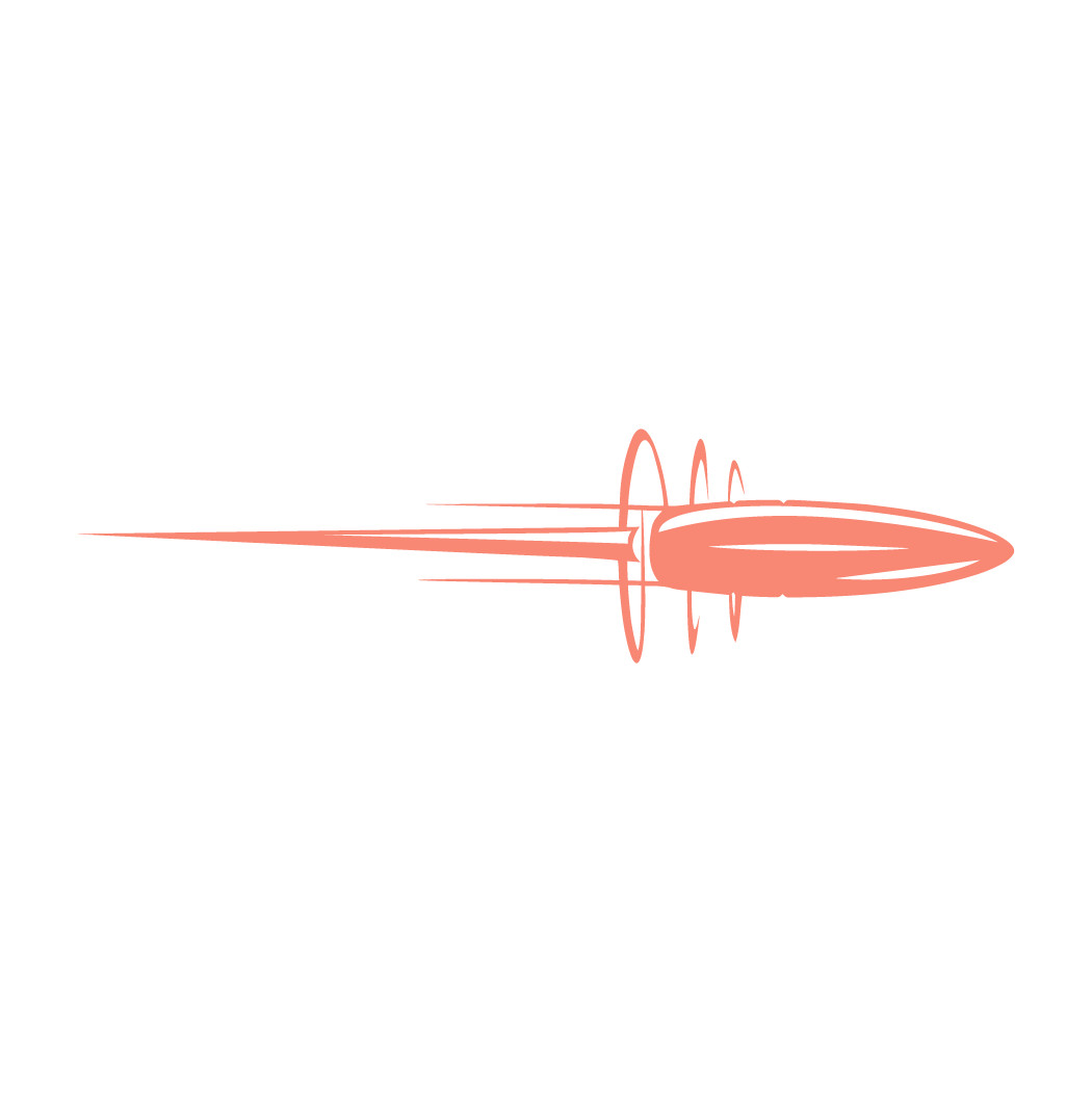 Flying Bullet Die cut decals