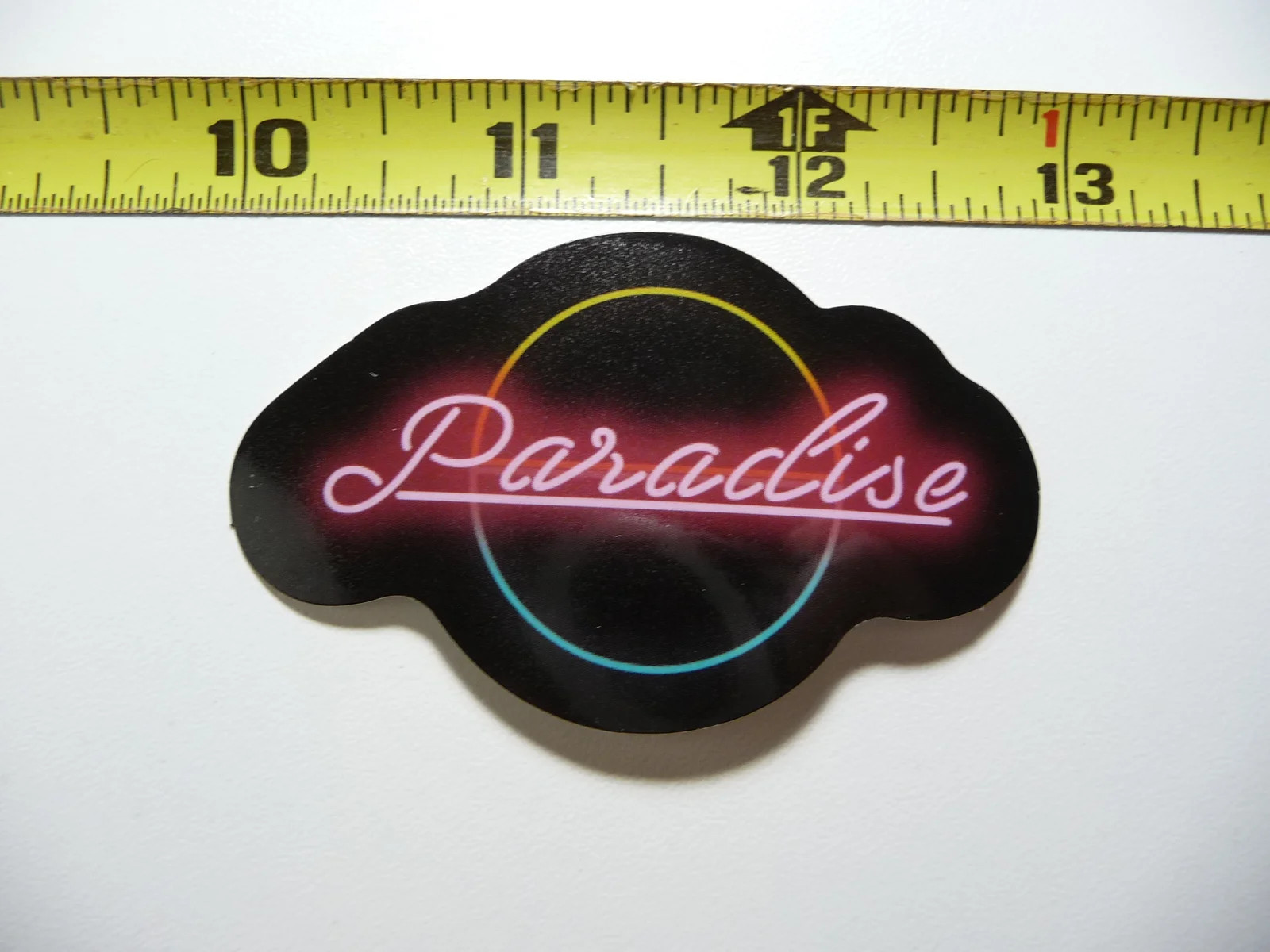 NEON SMALL STICKER DECAL PARADISE CIRCLE LAPTOP FUNNY DECORATION FUNNY