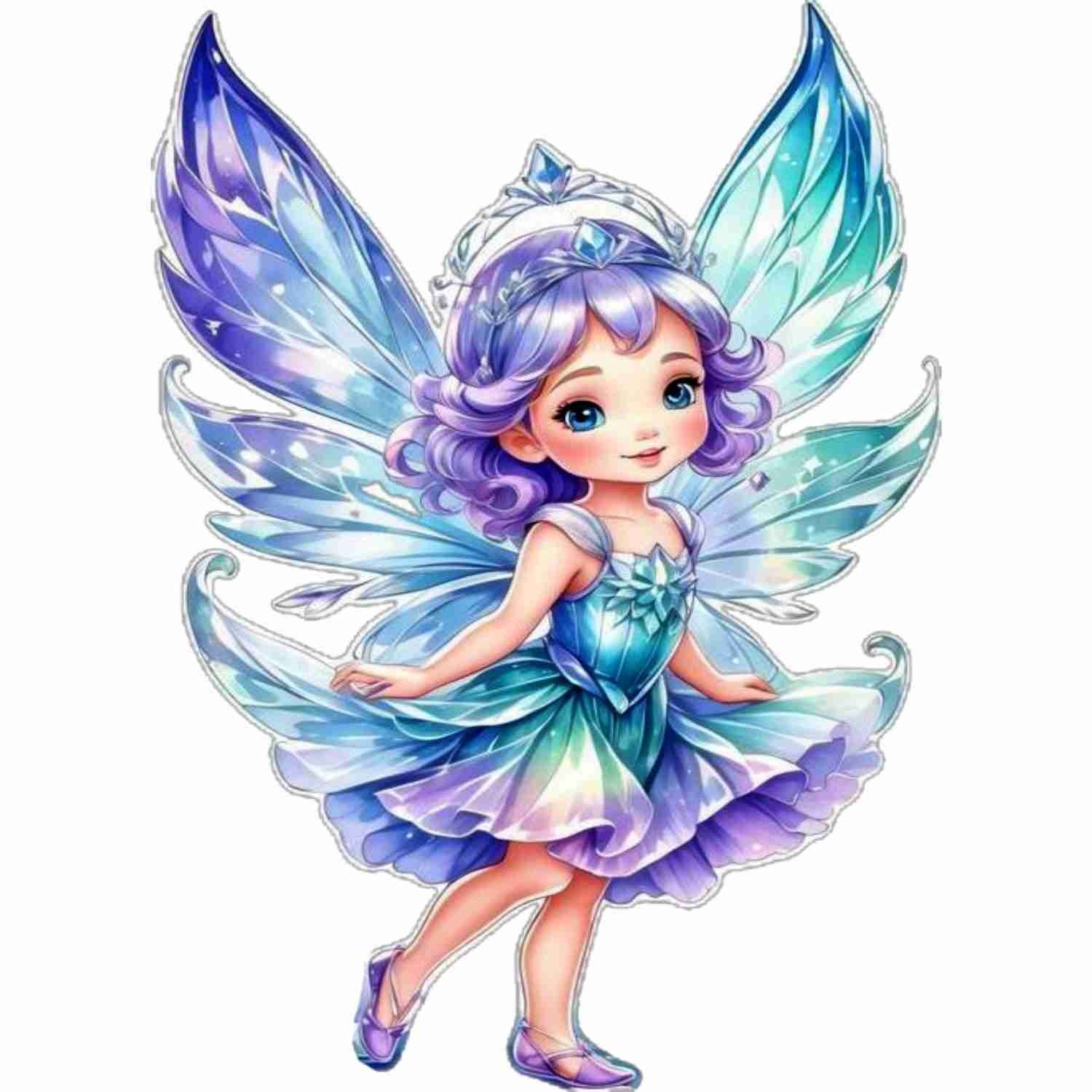 SkyOlla Fairy Princess Wall Sticker Kids Room Decor Self Adhesive Pack of 2