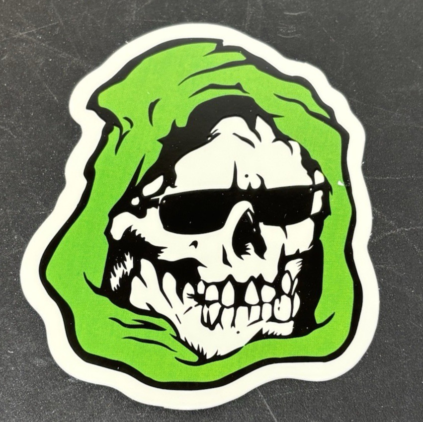 Authentic Mishka NYC Sticker Decal Chill Skull 3" x 3.25"