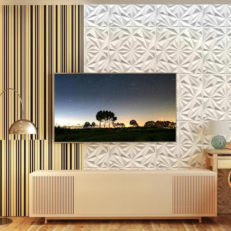 33 Pack 3D Wall Panels Interior Decor Textured Wall Covering Easy Installation
