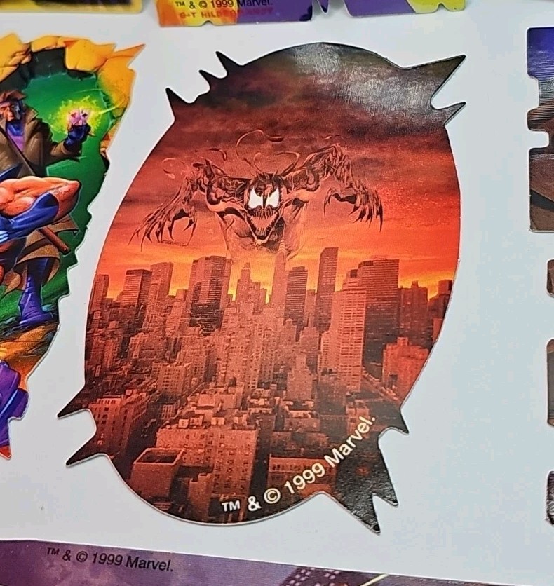 Lot Of 9 1999 Marvel Comics Die Cut Stickers 3×4" Vending Machine A&A Global New