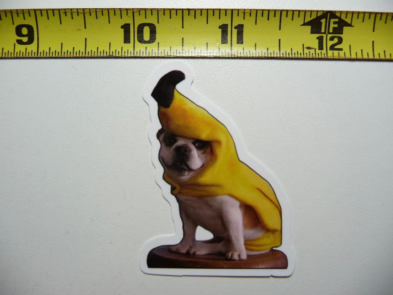 PUG BANANA HALLOWEEN COSTUME FUNNY SMALL STICKER DECAL CUT PET DOG PUPPY FUN