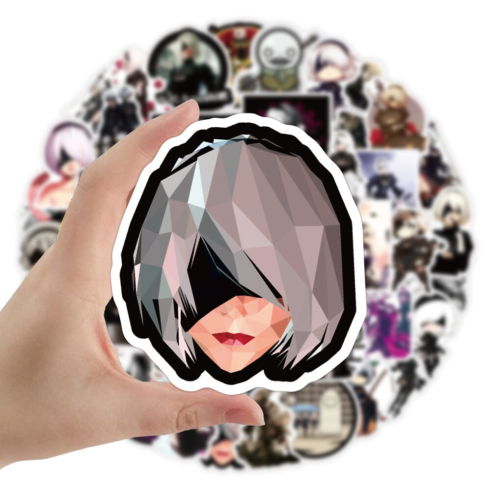100Pcs NieR:Automata Game Sticker for Teens Girls Water Bottles Waterproof