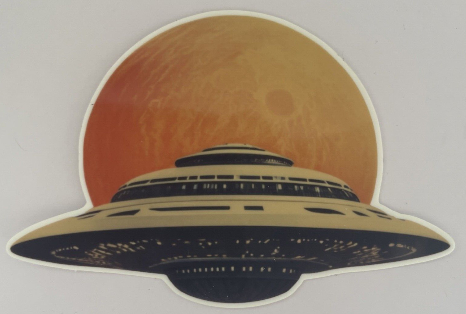 Alien UFO Fantasy Space Sticker Glow in the Dark Vinyl Decal Sci-Fi Laptop Wall
