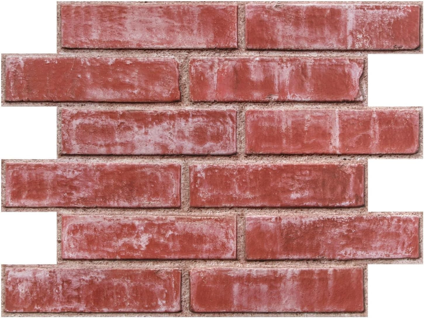 3D Faux Brick Wall Sticker – 10pcs 15.74" x 11.8" Thin UrltraLight PVC Peel