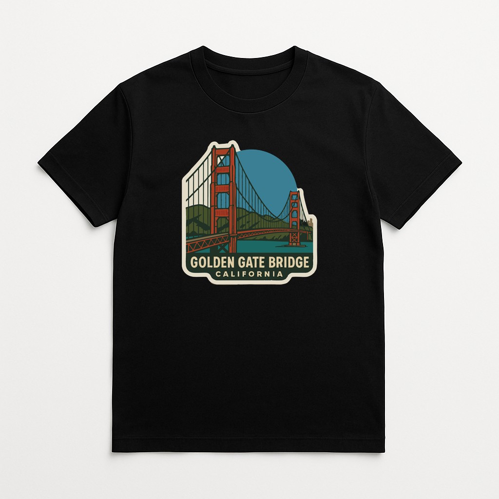 Golden Gate Bridge California Iron On Heat Transfer Vinyl HTV Die-Cut Symbolic