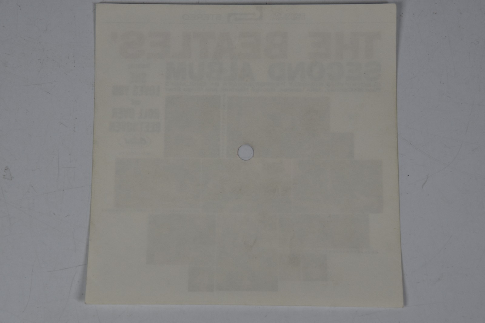 Vintage Beatles' Second Album Insert Cover Art 6" Art Print 45 Record Paper ONLY