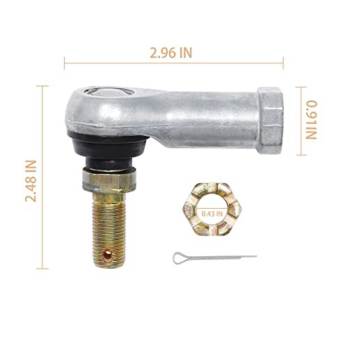 Tie Rod End Kit, Compatible with 400/450 / 500, 2001 1997-2017 Honda Foreman