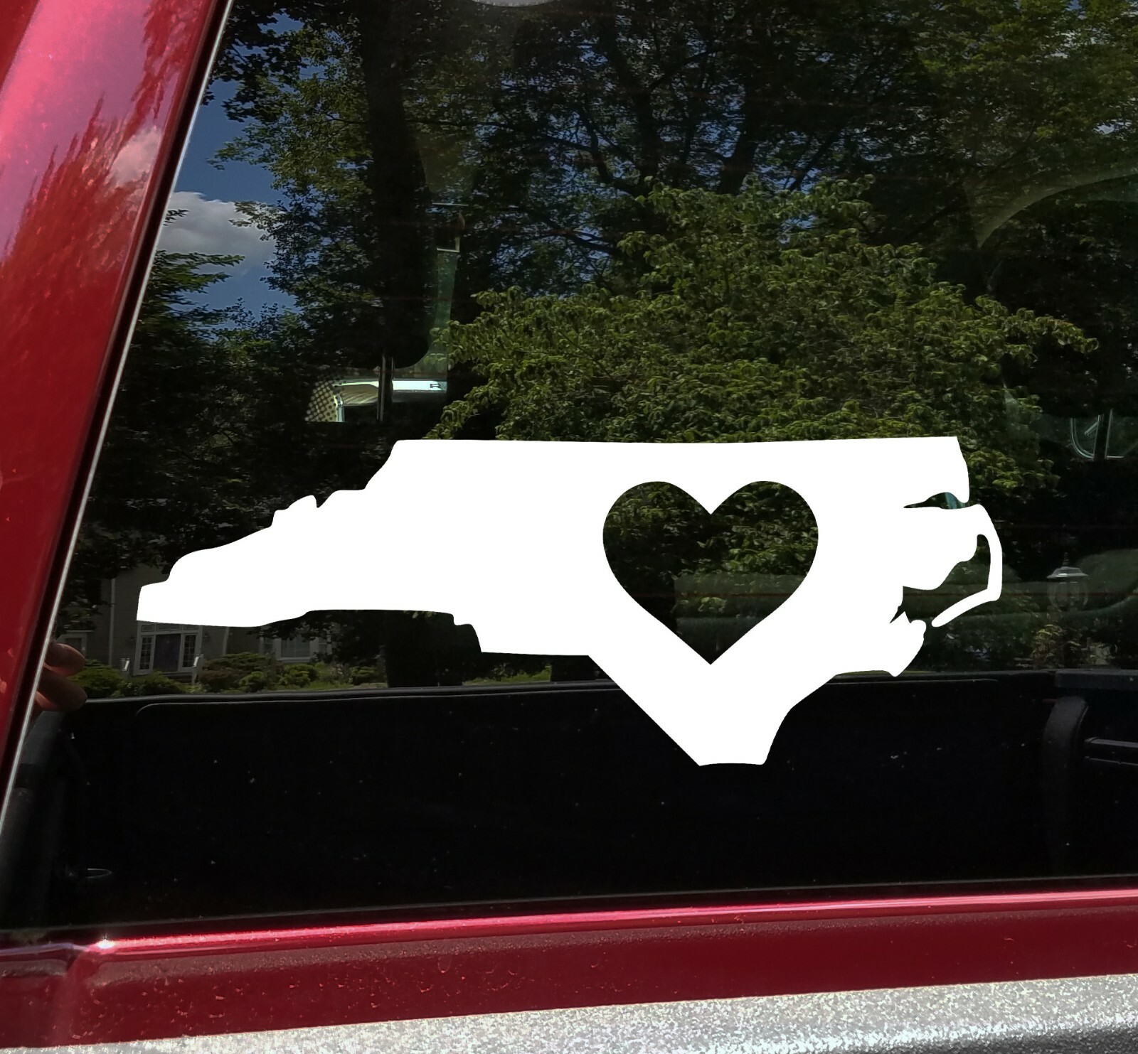 North Carolina Vinyl Decal – Heart Love Home State Native North Carolinian NC