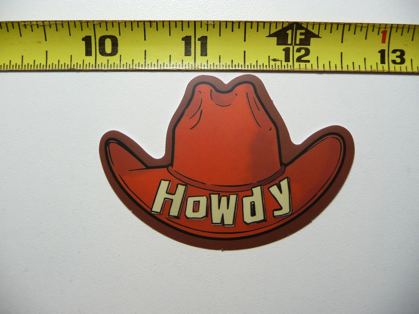 HOWDY COWBOY HAT SMALL STICKER DECAL COUNTRY WESTERN THEME FUNNY