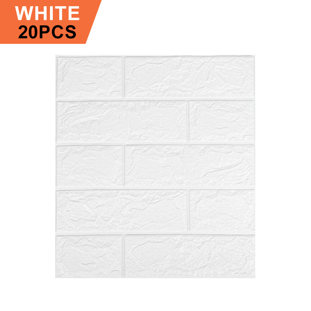 10/20 x 3D Waterproof Tile Brick Wall Sticker Self-adhesive Foam Panel Wallpaper
