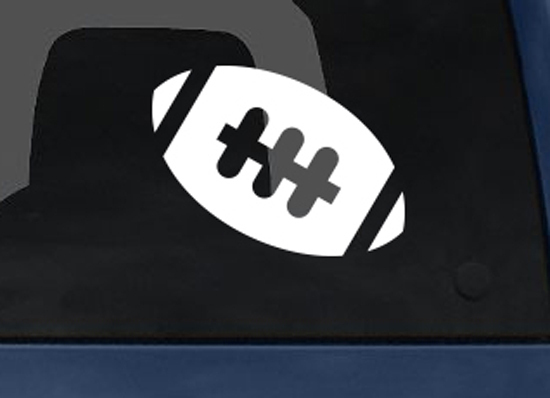 Sports Icon – Football Basic Cartoon Style – Car Tablet Vinyl Decal