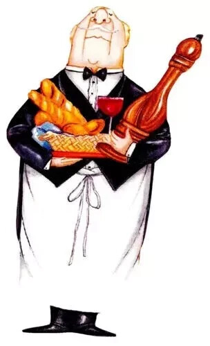 kitchen italian chef waiter wall decal prepasted 7 inch 1pc