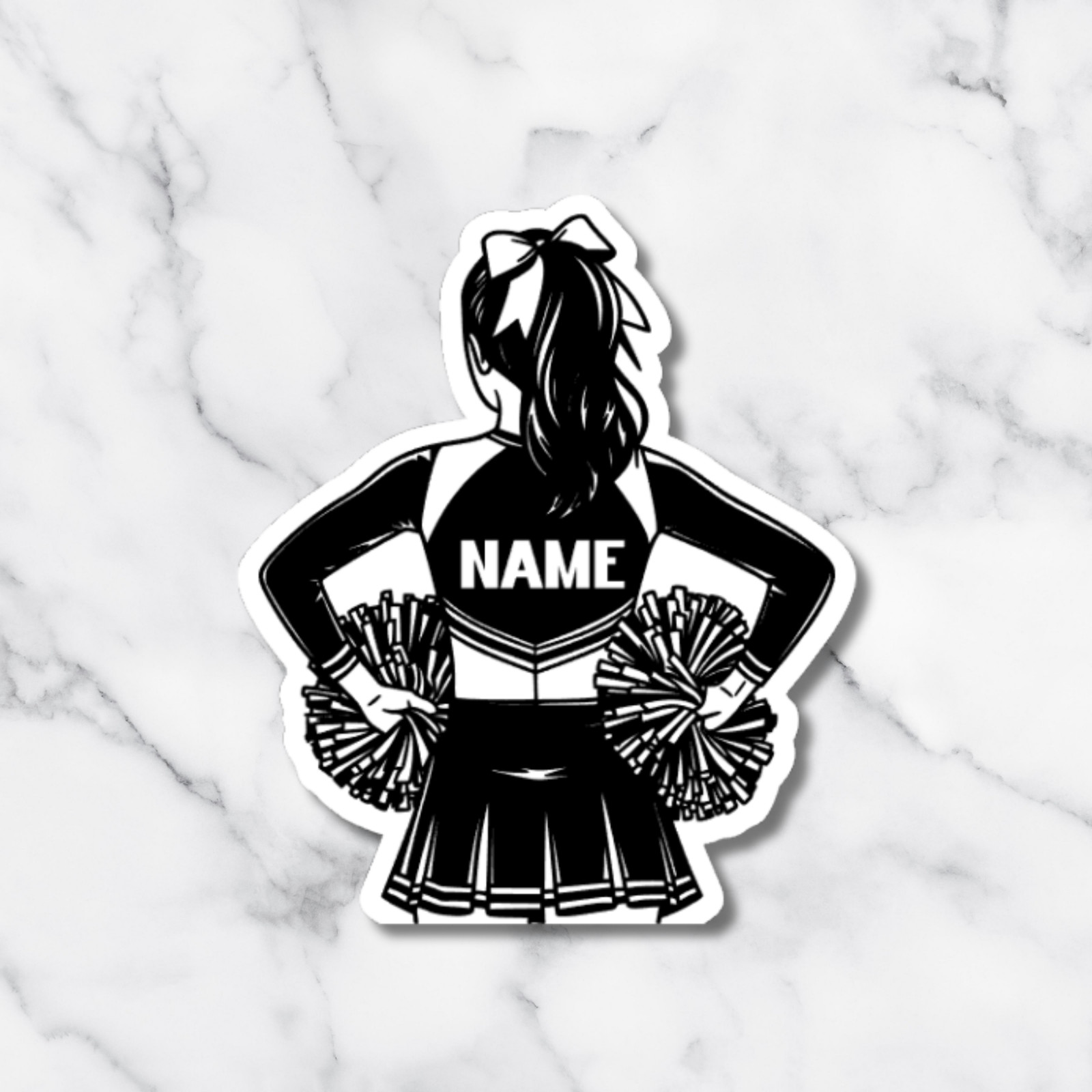 Custom Cheerleader Name Sticker, Personalized Cheer Stickers, Cheer Squad Gift