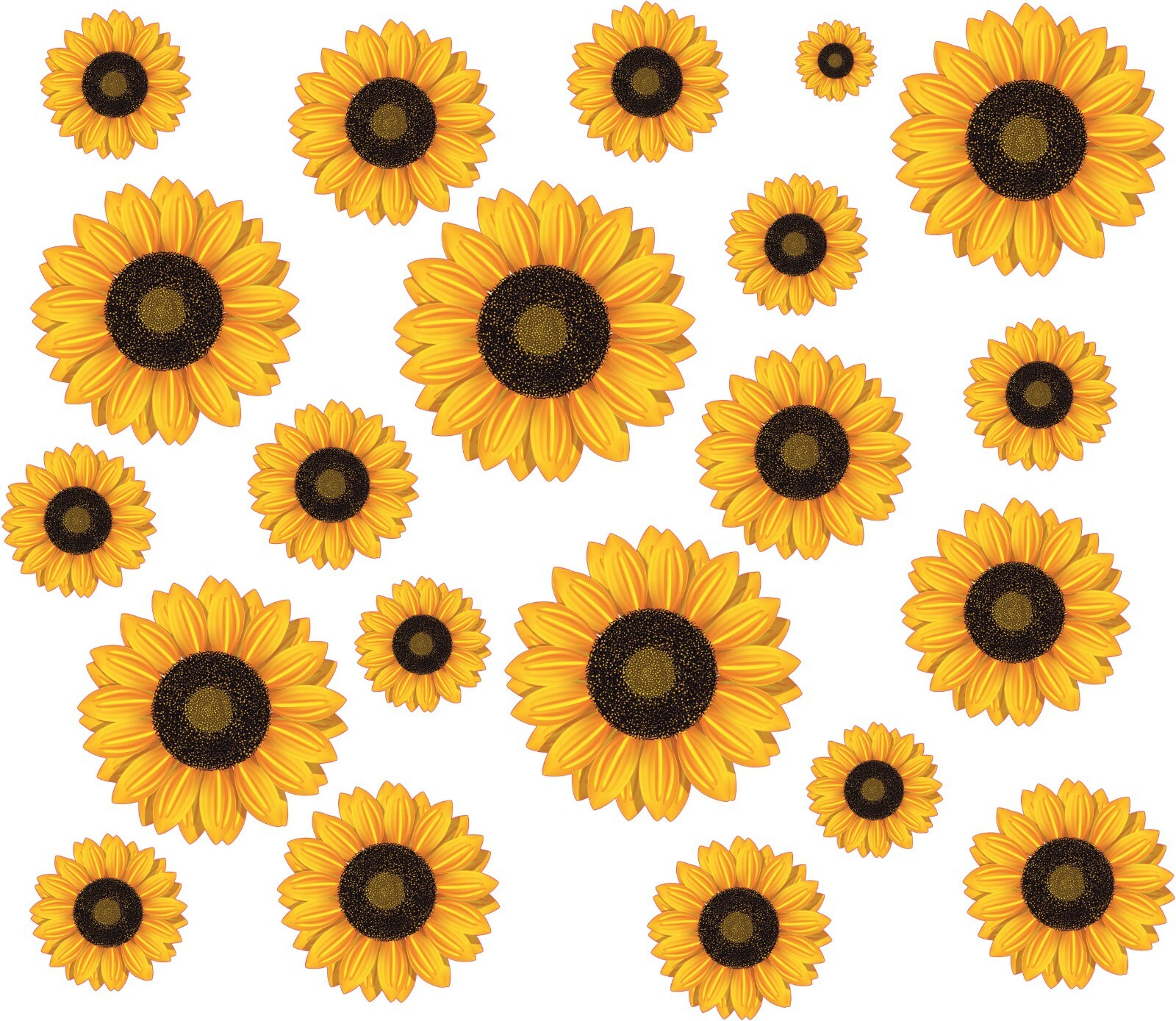 Multi-colored Sunflowers Home Art Wall Decal – Vinyl Bedroom Living Room Sticker