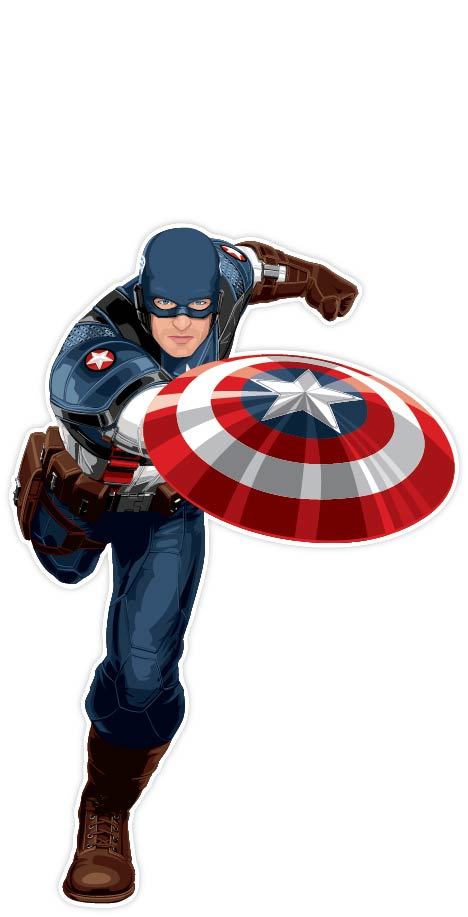 Captain America Vinyl Sticker Decal *SIZES* Wall Bumper