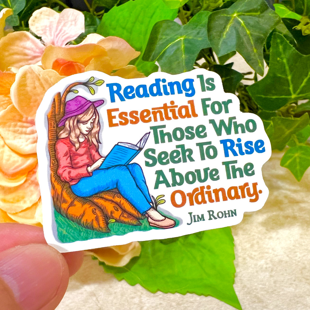 Jim Rohn Quote Sticker | Reading Quotes | Learning Inspiration Quotes | PI530