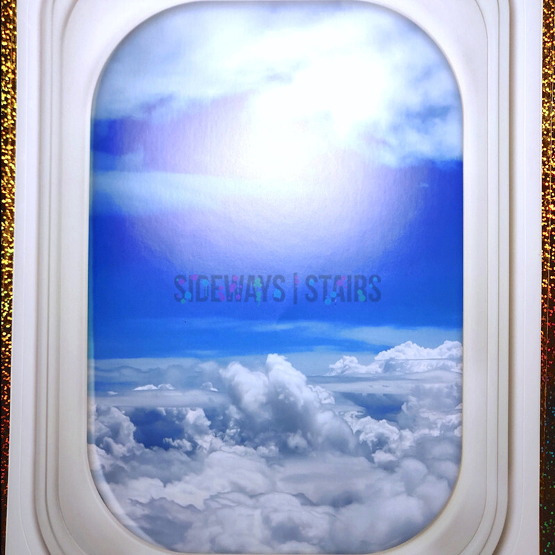 AIRPLANE WINDOW SEAT WALL STICKER 13" blue sky cloud set piece skit prop staging