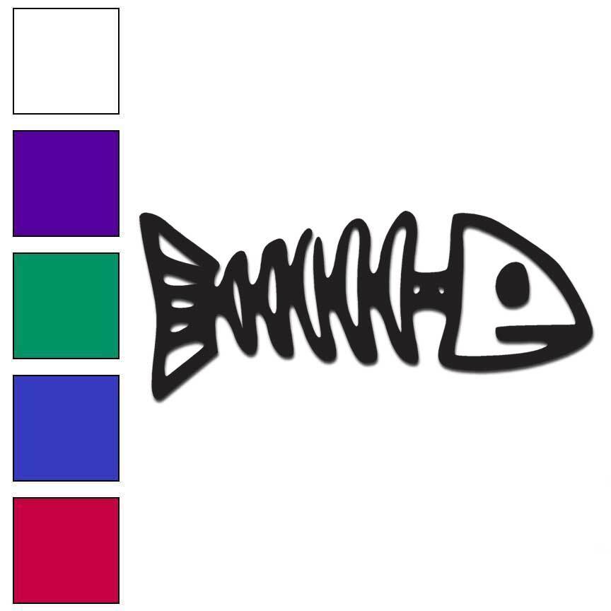 Fish Bones – Vinyl Decal Sticker – Multiple Colors & Sizes – #6019