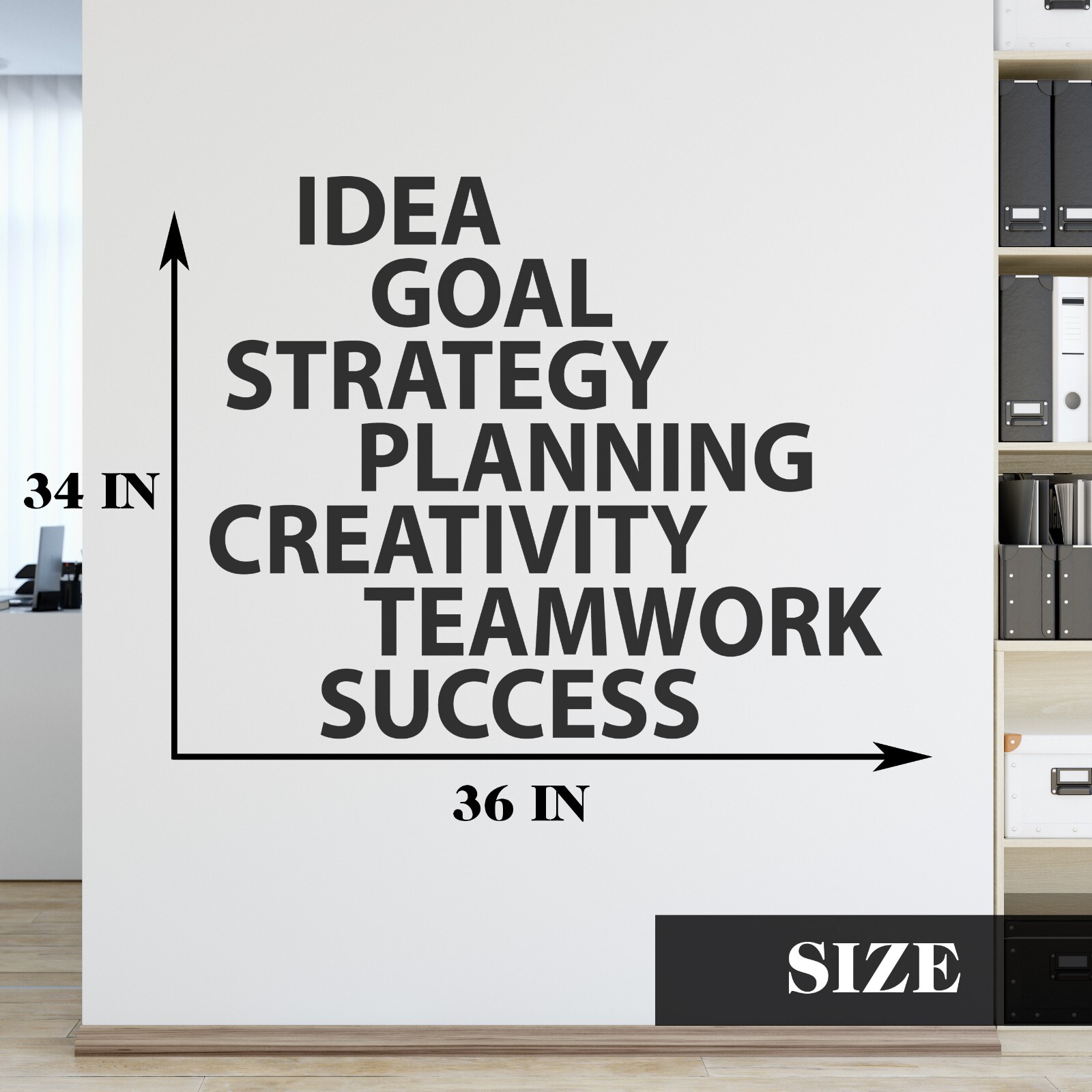 Idea Goal Office Wall Decal Sticker Decor Quote Teamwork Words Wall Art