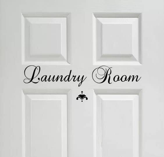 Laundry Room Sign – Wall Door Signage Phrases Quotes Vinyl Decal Sticker