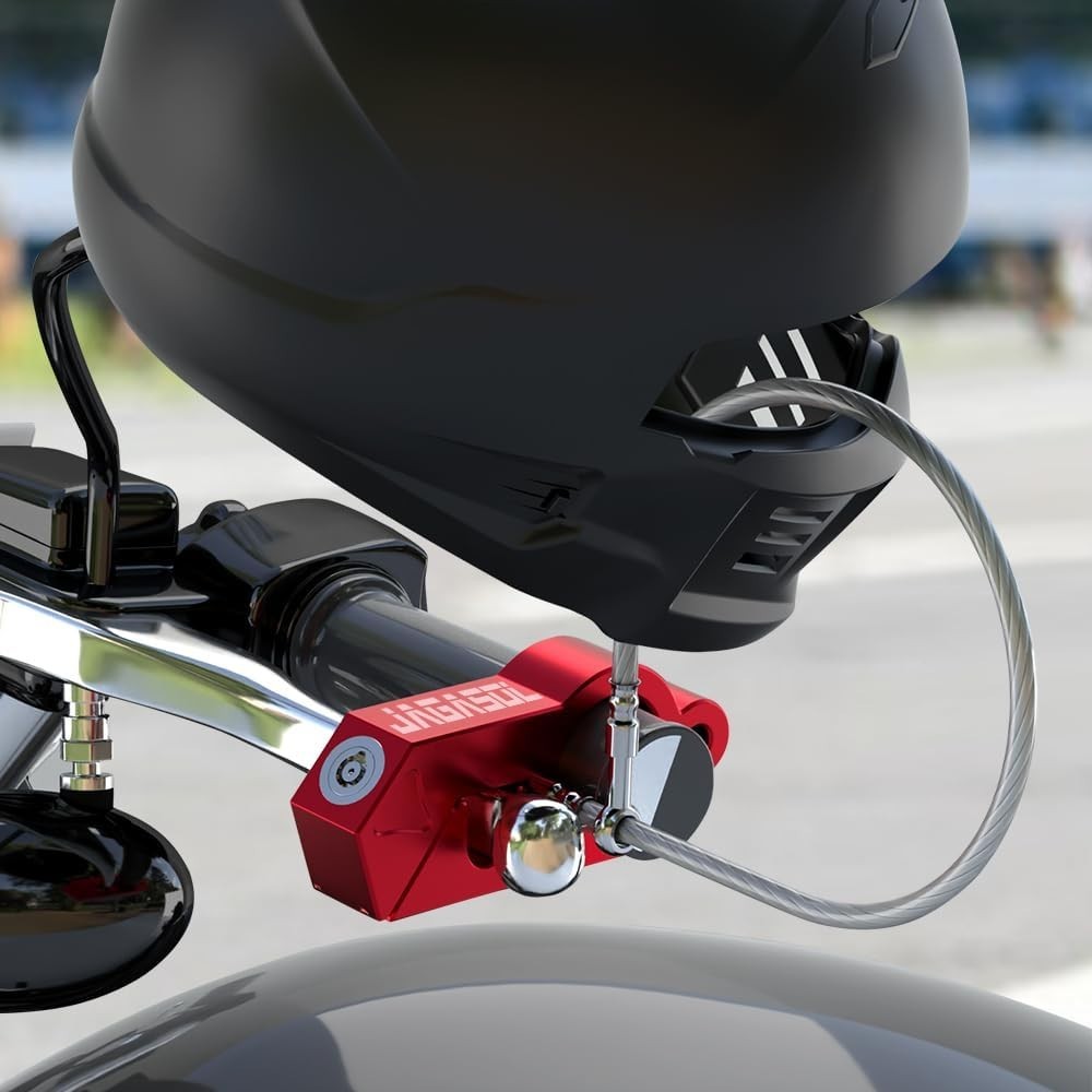 Motorcycle Lock Combo: Helmet & Brake Anti-Theft Handlebar Lock for… Fast Ship