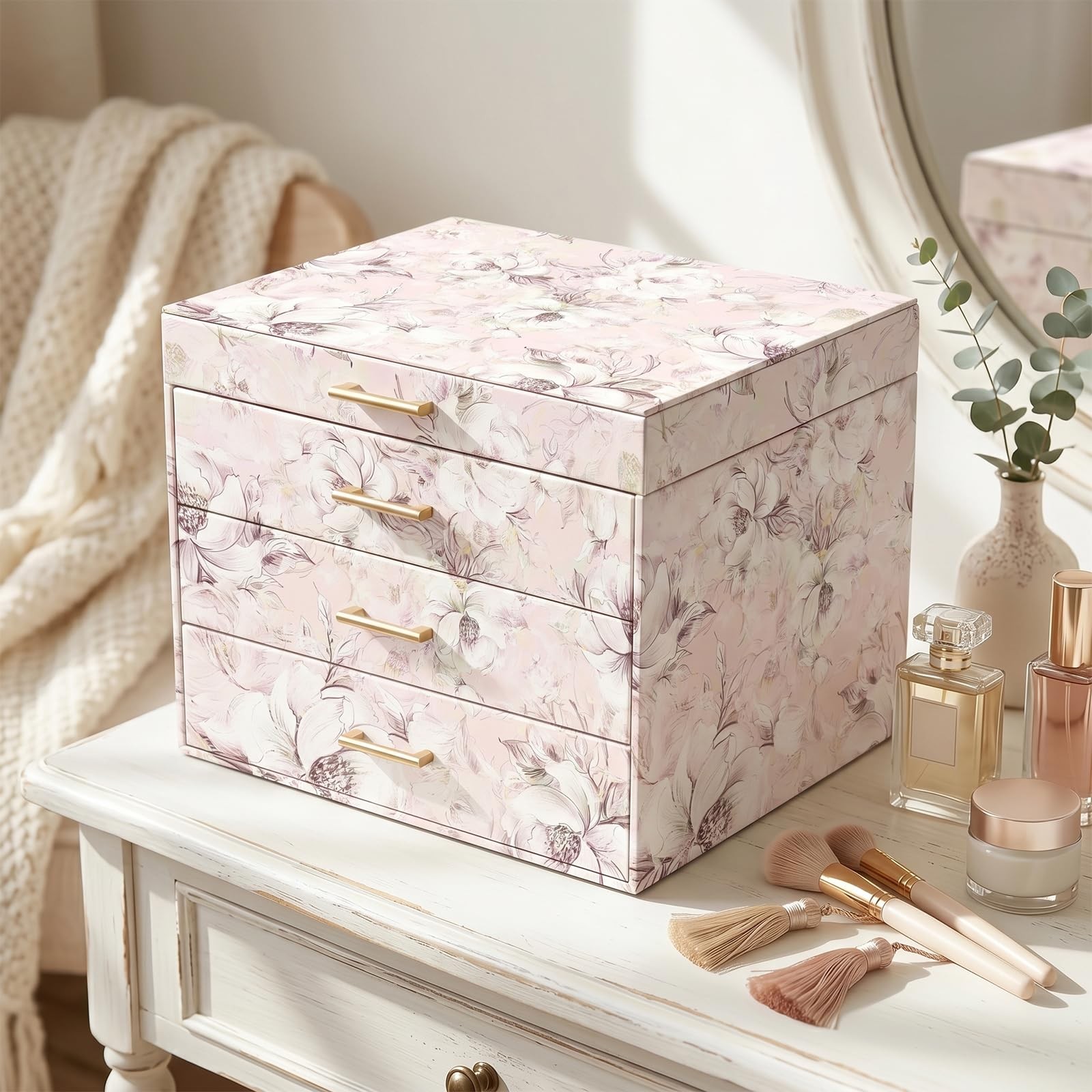 17.5in X 23ft Removable Aesthetic Floral Wallpaper Pink Peel and Stick Renter…