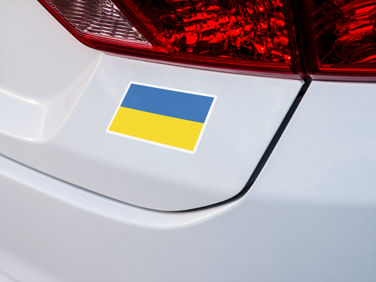 UKRAINE PLAIN PREMIUM QUALITY FLAG UKRAINIAN 3X5 INCH LAMINATED STICKER