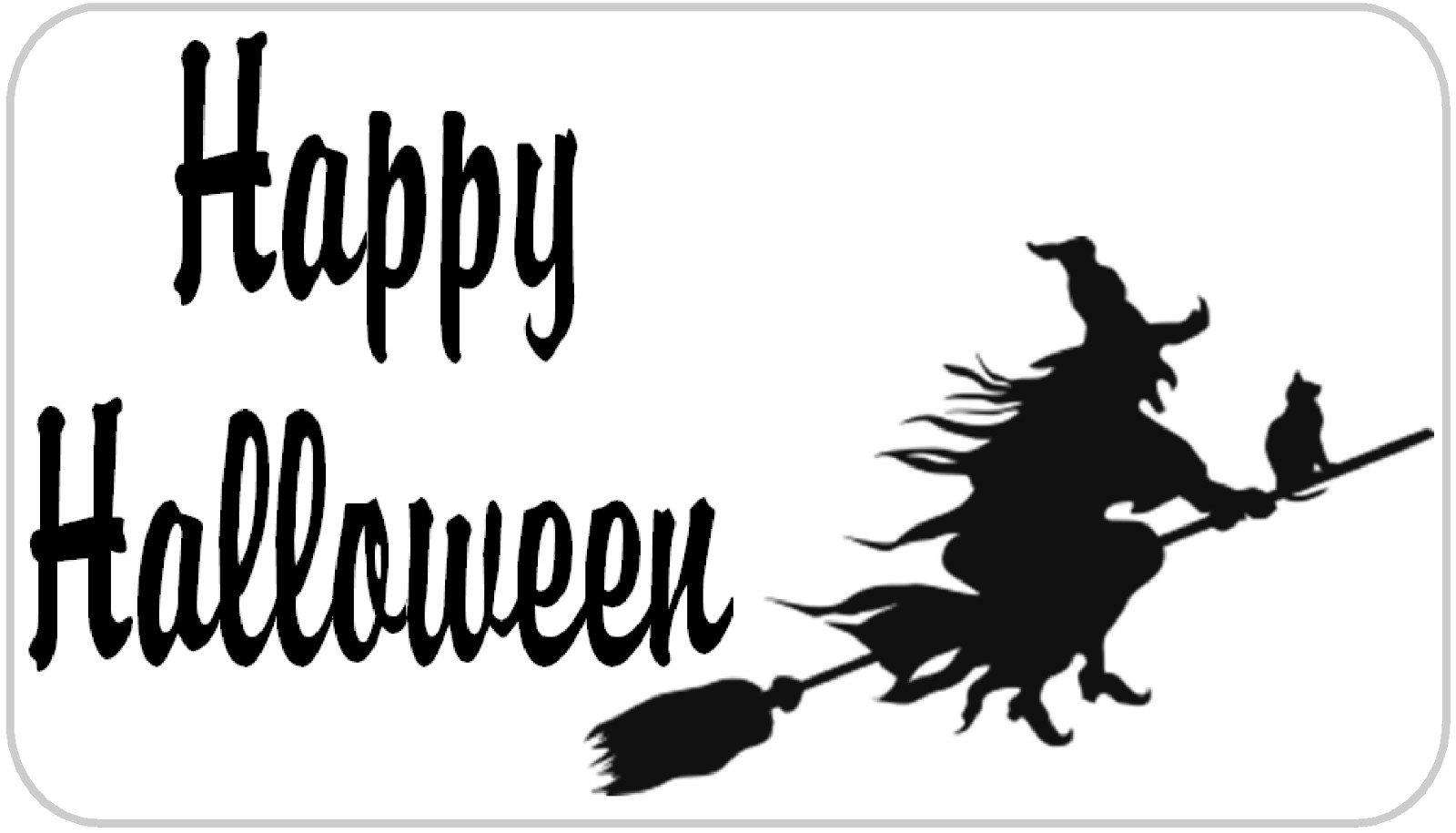 Happy Halloween Witch – 25 Stickers Pack 2.25 x 1.25 inches – Spooky Witchy