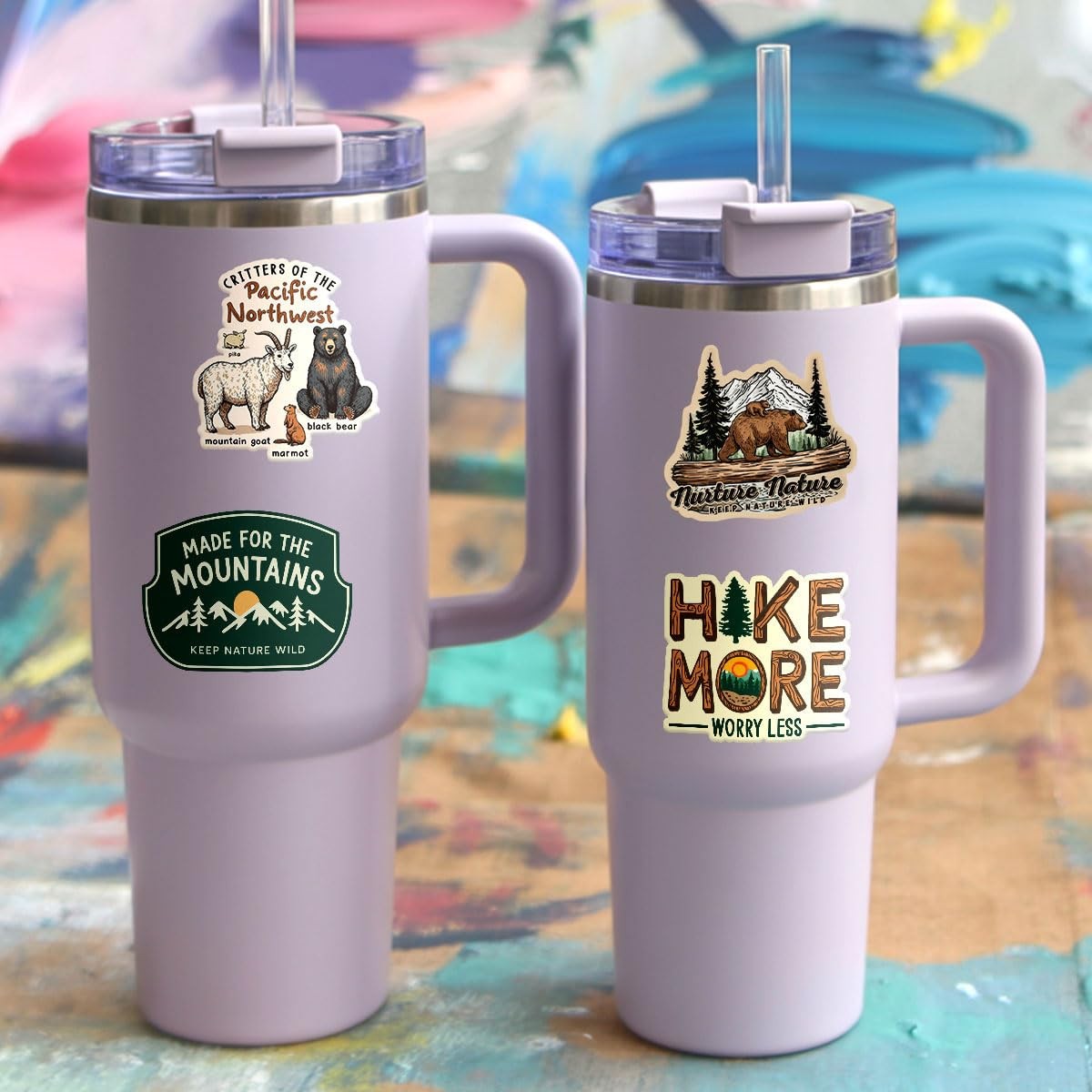 12Pcs Hiking Stickers, Outdoor Hiking Stickers, Adventure Nature Travel Stick…