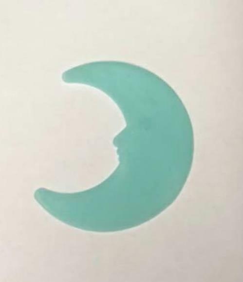 Yellow 100 Wall Ceiling Glow In the Dark Stars Blue Moon Kid Plastic Stickers