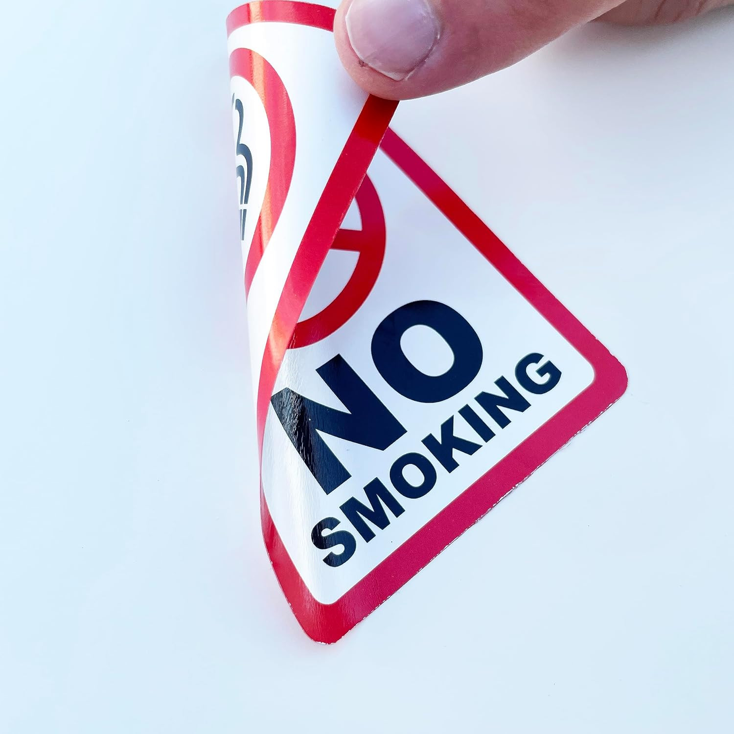 6-Pack Double Sided 3.5"X2.5" No Smoking Stickers-Double Sided Vinyl Decal, UV P