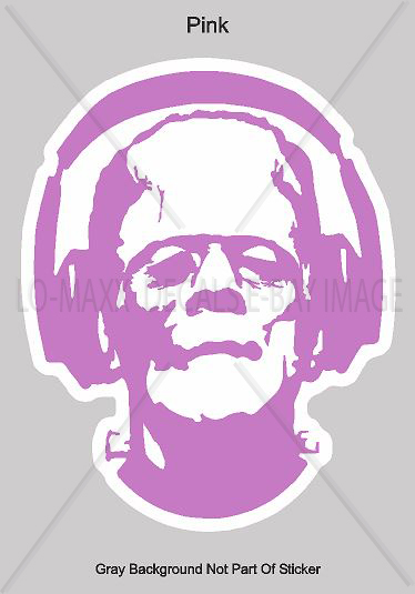 Frankenstein With Headphones Spooky Cool Hot Monster Art Decor Printed Sticker