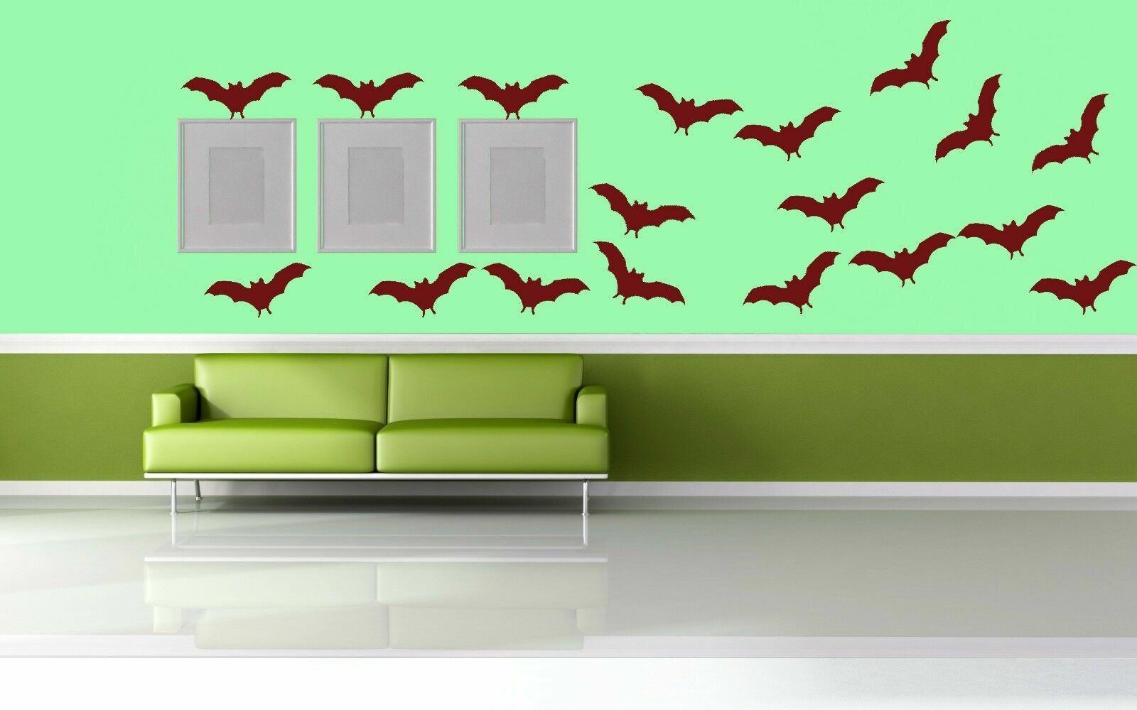 3.9" X 2" Flying Bats Home Office Wall Bathroom Window Vinyl Decal Sticker Decor
