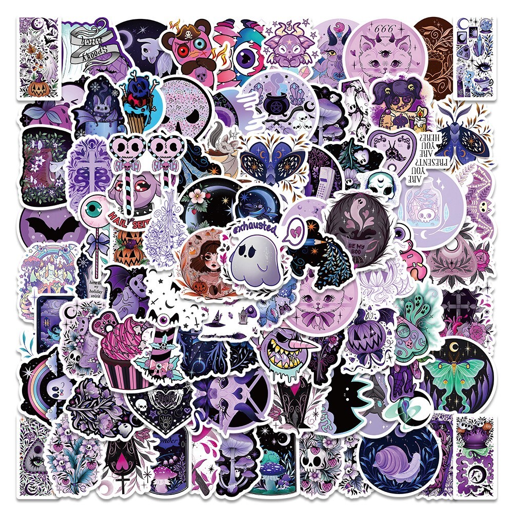 200pcs SPIRITUAL Stickers Pack,Crystal Potion Gothic Halloween Stickers, #225236