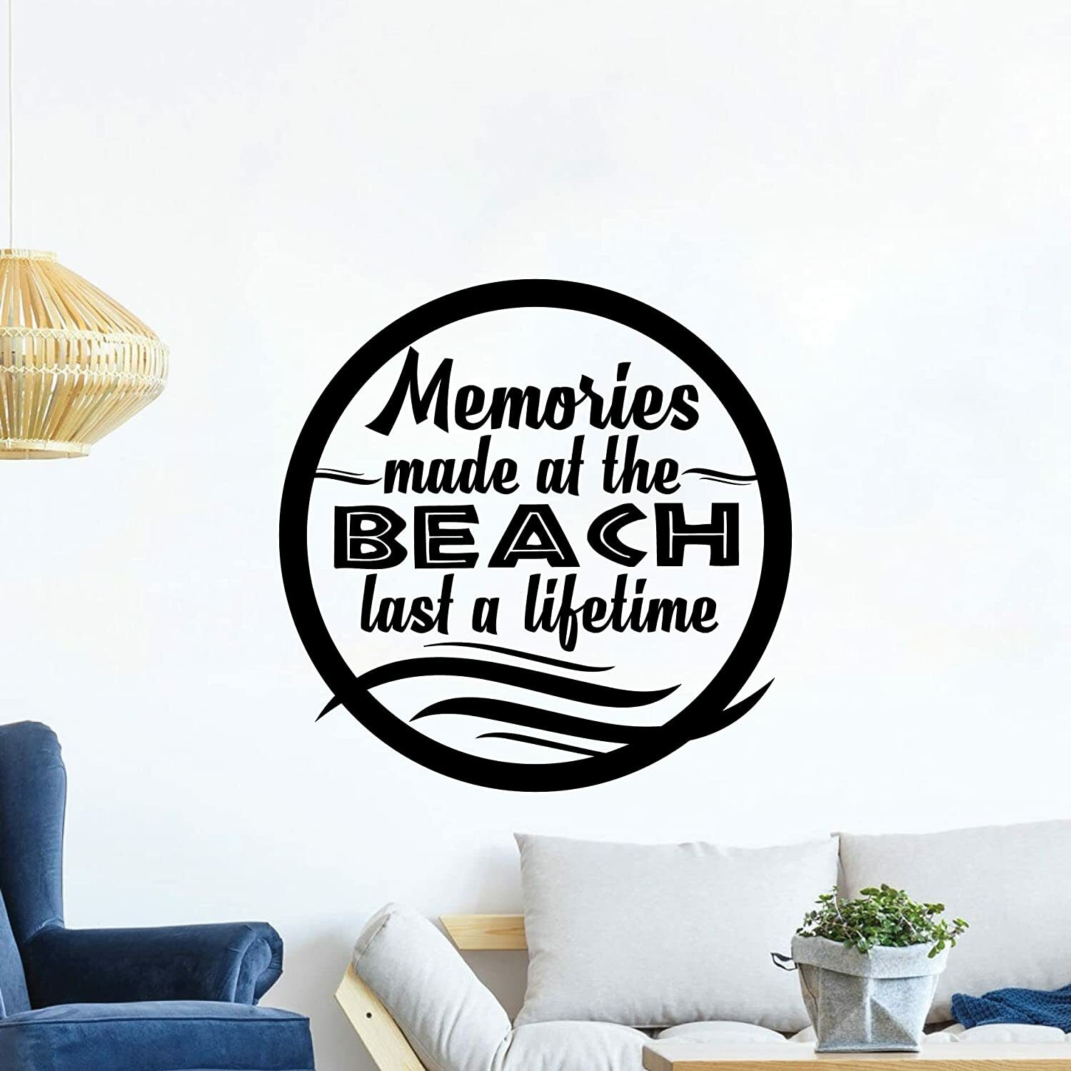 Lifetime Quote Beach Ocean Sea Vinyl Wall Art Décor Sticker for Home Room Decals