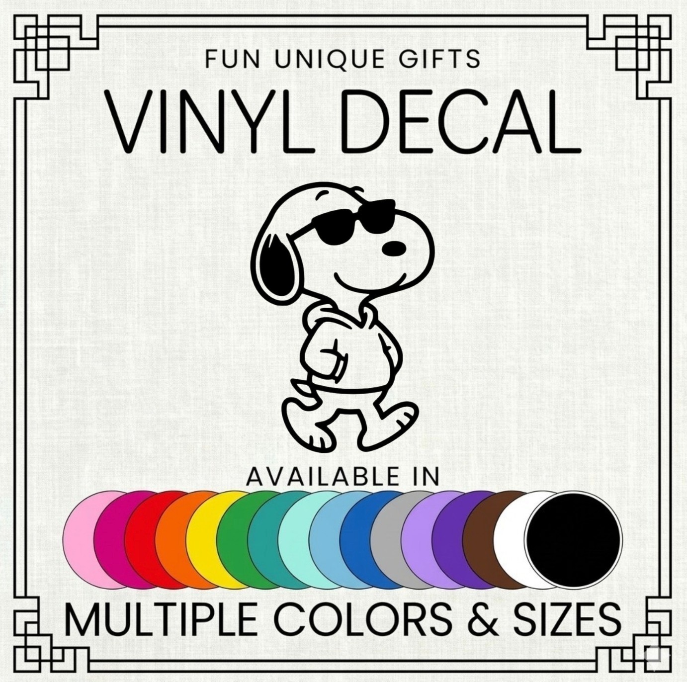 Snoopy Vinyl Decal Sticker -Multiple Colors & Sizes- SHIPS FREE!