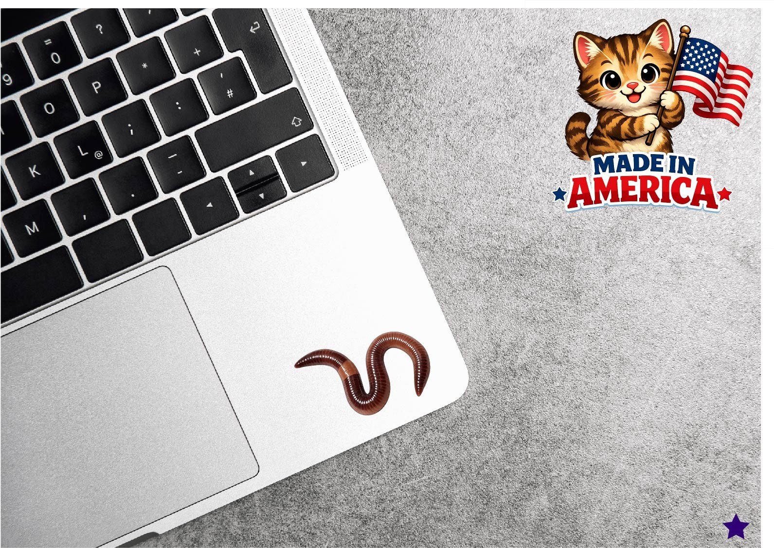 Worm Decal Sticker Earthworm Nightcrawler Fishing Bugs Nature Creepy Bait Garden