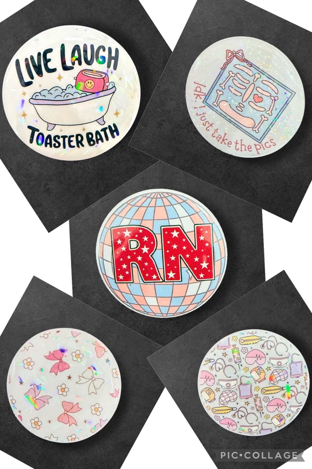 Custom Badge Reel Topper Interchangeable & Hand Pressed After You Send Photo