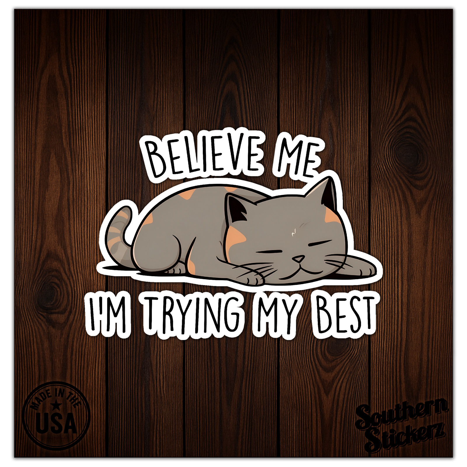 Trying My Best – Vinyl Decal Sticker – Car Window Laptop – ebn11564