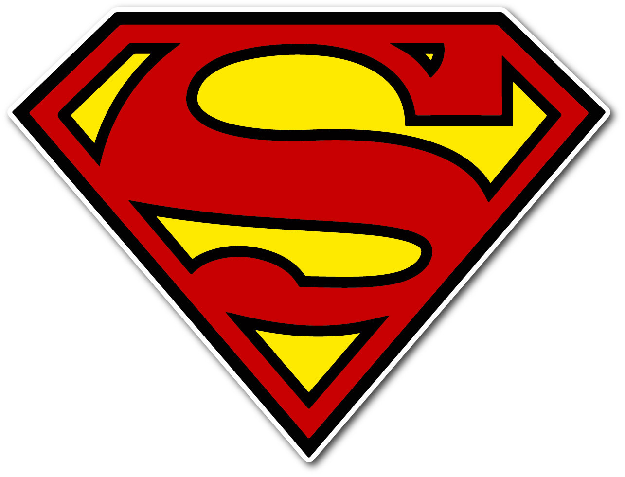 Superman shield logo vinyl decal set of stickers 2.5"x2"