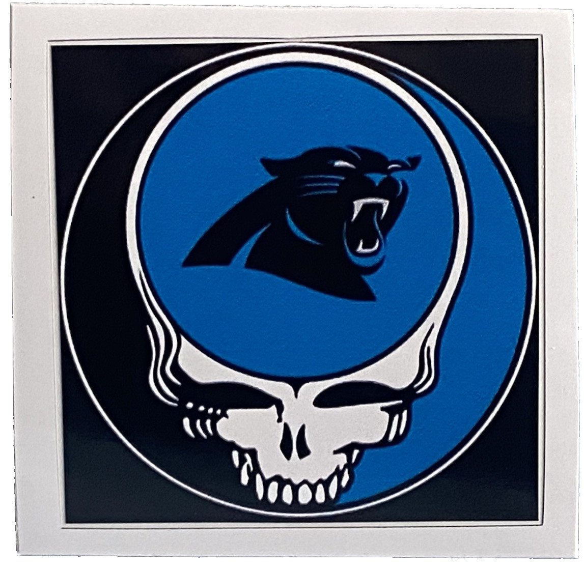 🌹⚡️GRATEFUL DEAD Carolina Panthers Stealie Sticker NEW Measures 3" x 3" ⚡️ 🌹