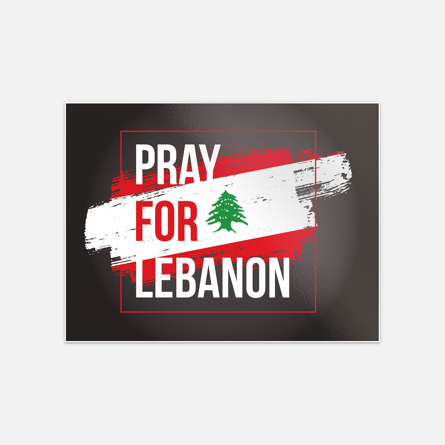 Pray For Lebanon Grunge Vinyl Sticker Decal