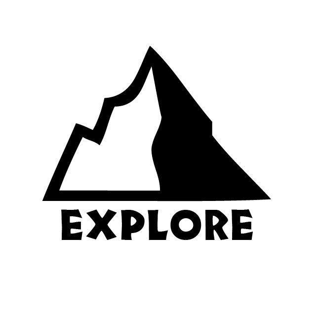 EXPLORE Trail Hiking Vinyl Decal Sticker for Car Truck Camper Custom