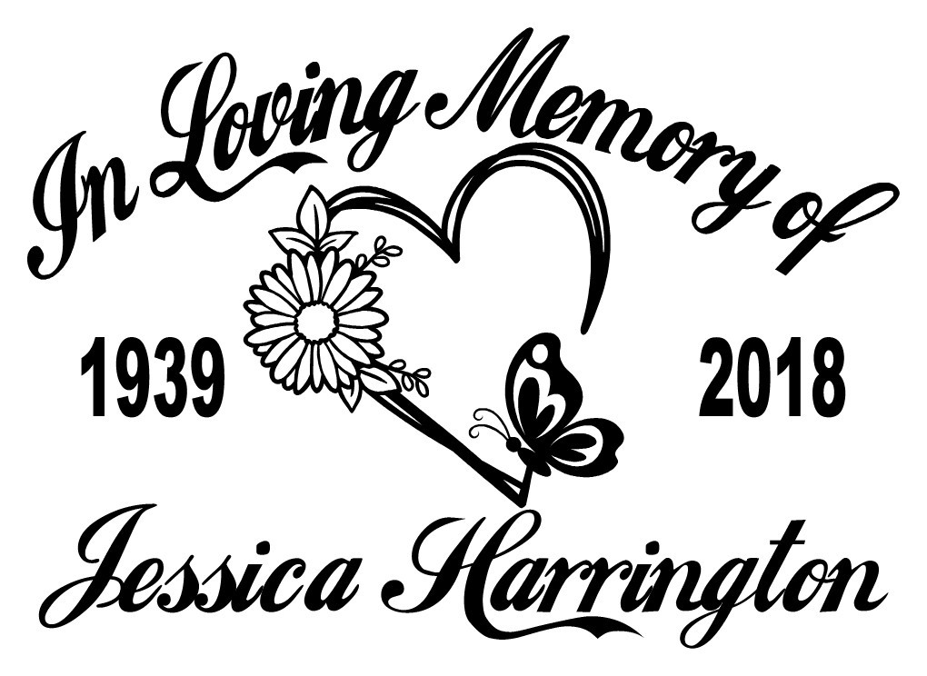 In Loving Memory Decal Heart Flower Butterfly Floral Car Window Vinyl Sticker 05