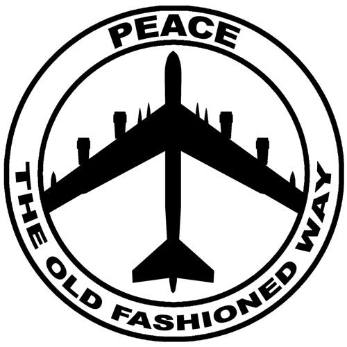 Vinyl Decal for Window – Peace, The Old Fashioned Way (Military)