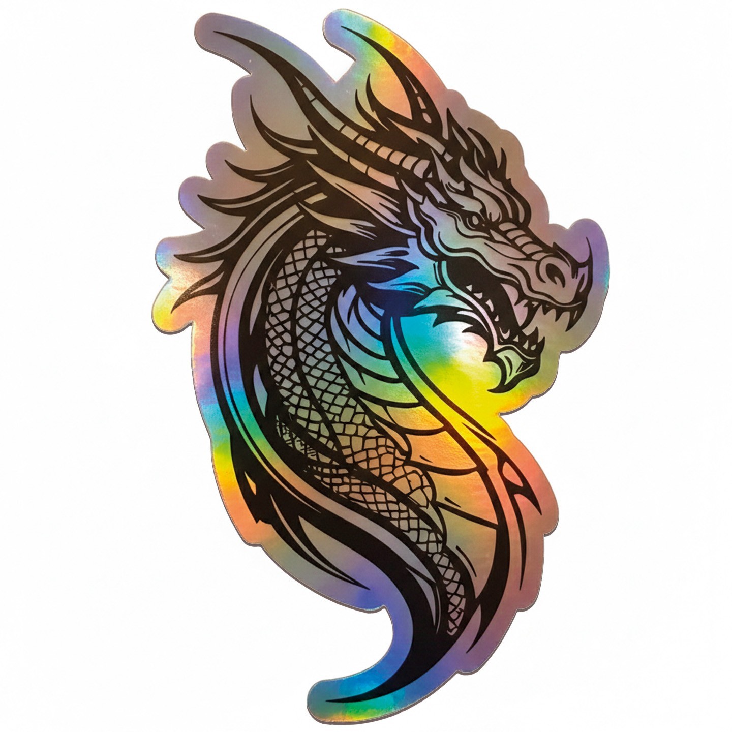 Dragon Vinyl Sticker Pack Left & Right Facing Decal Holographic 3.5×5 2pc Set